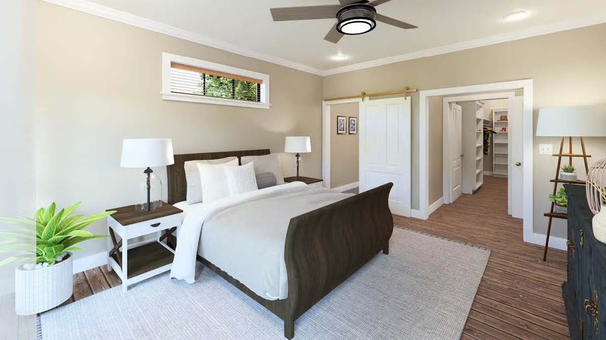 The Cypress — primary bedroom with walk-in closet access